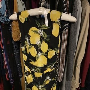 Dolce & Gabbana Sleeveless Lemon-Print Dress